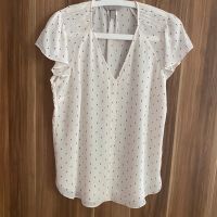 H&M Bluse Gr. 38 beige schwarze Punkte Striche Top Zustand Dresden - Schönfeld-Weißig Vorschau