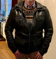 Superdry Lederjacke in Größe 50 Brandenburg - Nauen Vorschau