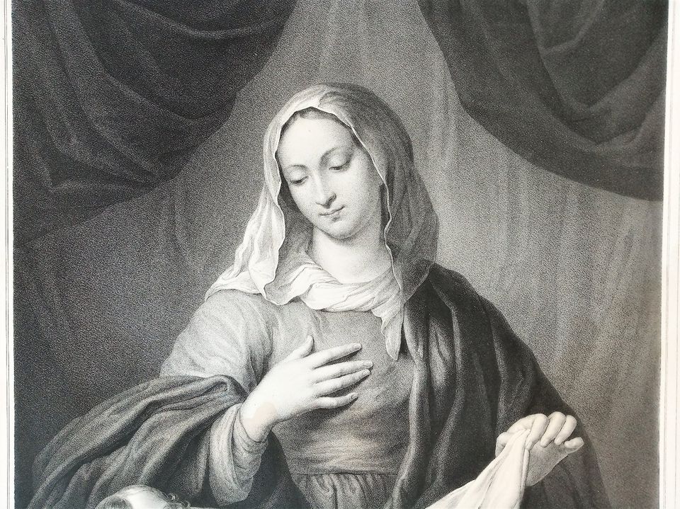 Franz Hanfstaengl. Maria mit dem Christuskinde. 48x63. ca.1840 in Bonn