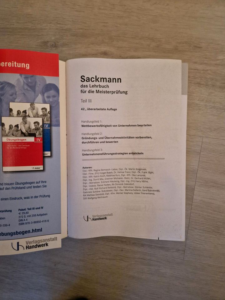 Lehrbuch Meisterprüfung Sackmann Teil 3, 42. Auflage in Espelkamp