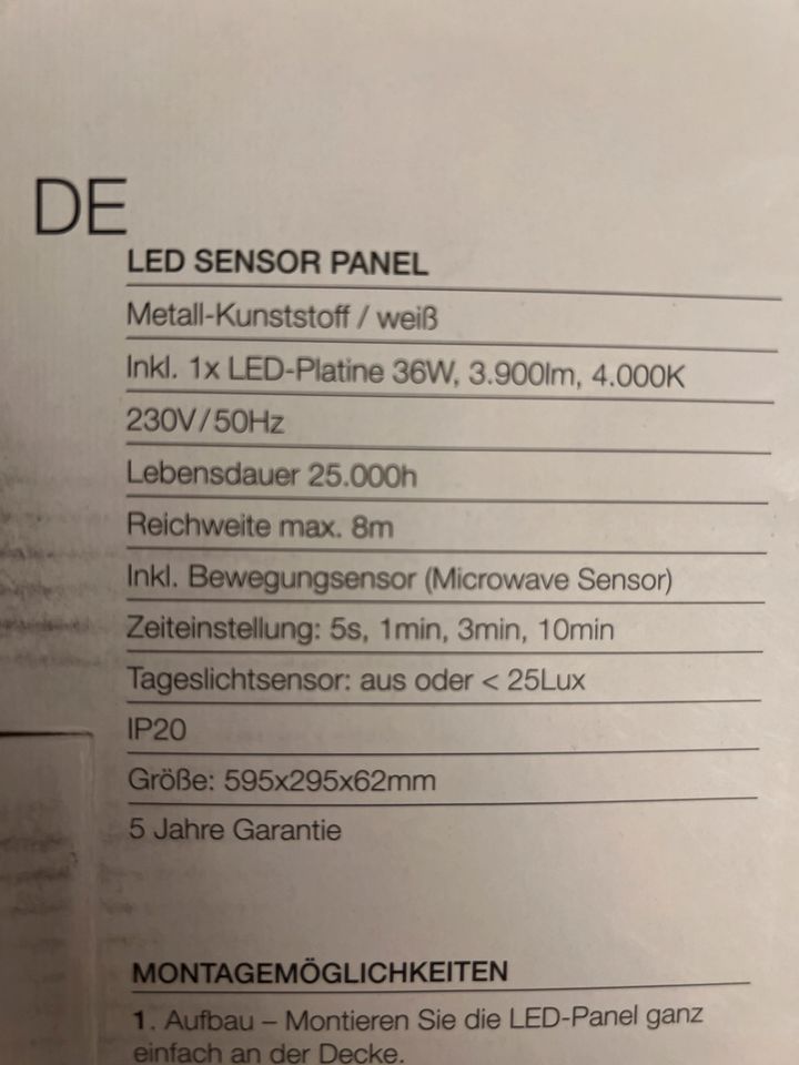 Telefunken LED Sensor Panel 308706TF in Bispingen