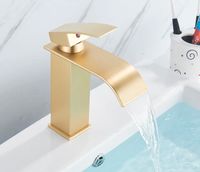 Gold Waschtischarmatur Wasserhahn Bad Waschbecken Wasserfall Hessen - Bebra Vorschau