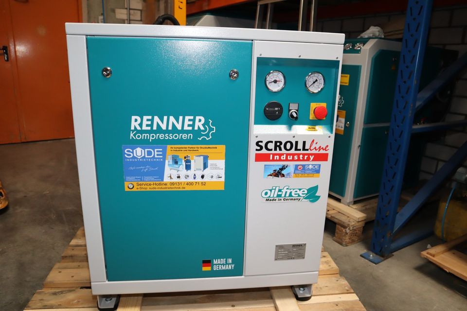 neuer ölfreier SCROLL 7,5 kW Kompressor RENNER SL-I 7,5 in Erlangen