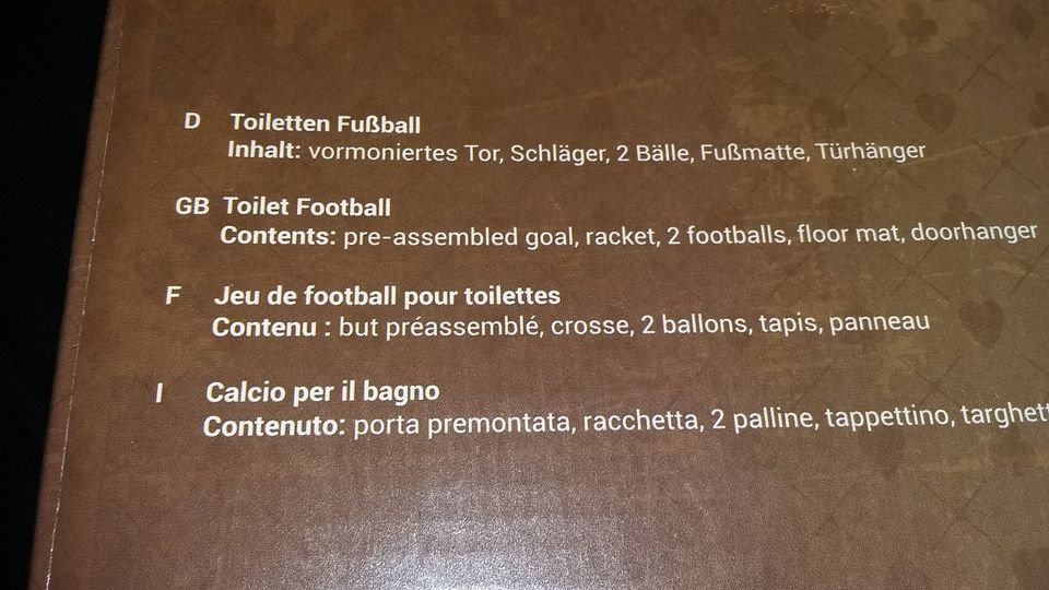 Toiletten Fussball - NEU in Hamburg