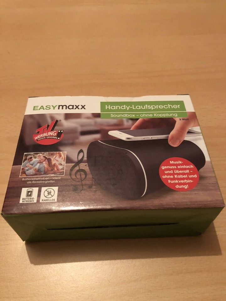 Easymaxx Lautsprecher Handy Soundbox ohne Kopplung, neu & OVP in Obermoschel