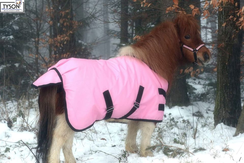 Regendecke Minishetty 600D Klett ROSA Fleece Lining Größe 70 cm in Bersteland