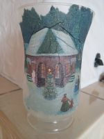 VASE ANTIK VINTAGE HAND MADE BEDRUCKT WINTERLICHE LANDSCHAFT München - Schwanthalerhöhe Vorschau