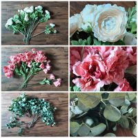Eukalyptus + rosa & weiße Kunstblumen Dekoration Hochzeit Party Hessen - Hofbieber Vorschau