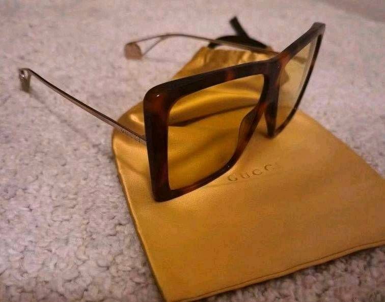 ++++Original Gucci Sonnenbrille braun mit gelben Gläsern NEU in Dresden