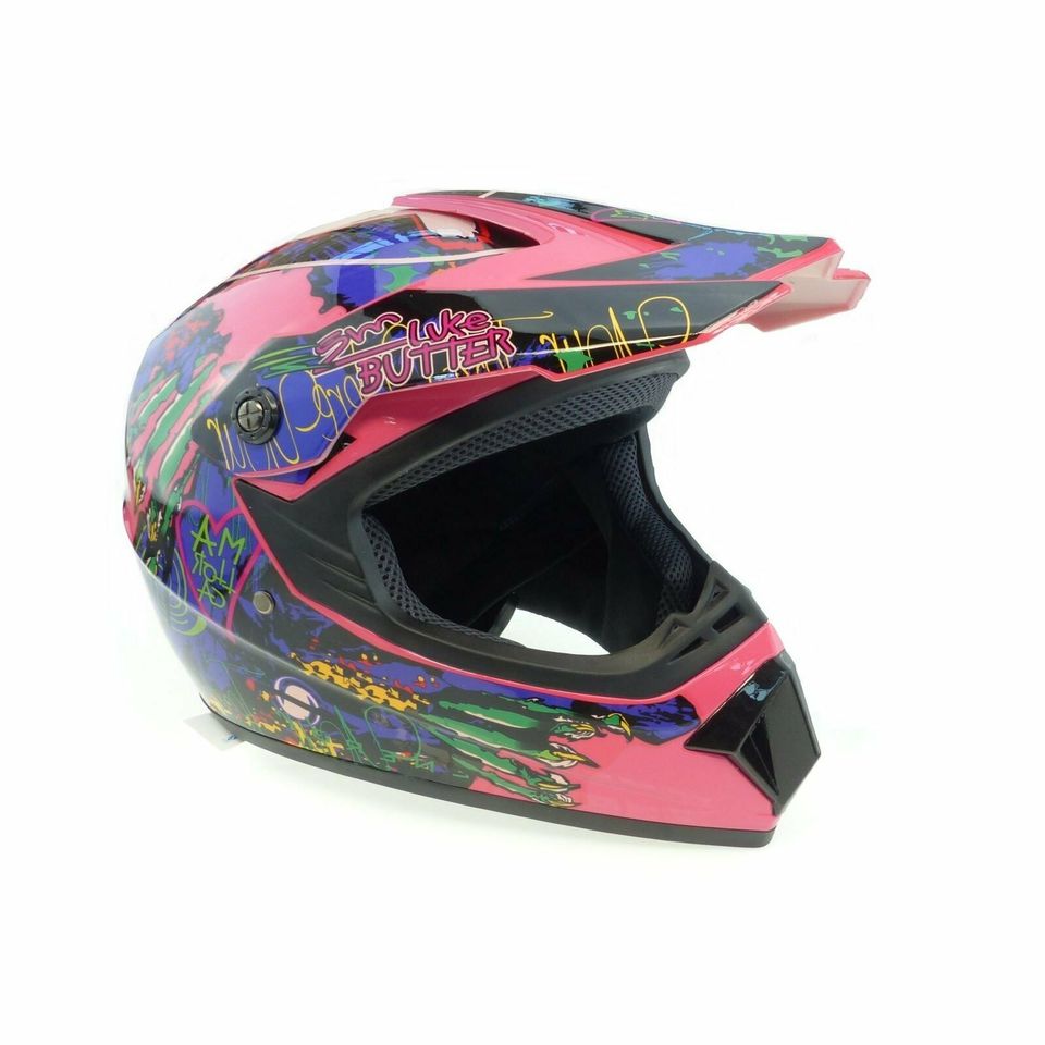 Crosshelm Motorradhelm Enduro Dowbhill Dirtbike Quad Helm Pink in Greven