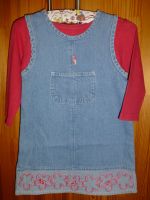 Jeans Kleid mit Stickereien + Shirt Gr. 92 Berlin - Reinickendorf Vorschau