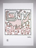 KEITH HARING 1980s Lithographie limitiert Pop Art Bild Druck Innenstadt - Köln Altstadt Vorschau