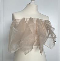 Top kurz mit Organza weiß Creme Gr. S Zara Hessen - Sulzbach Vorschau