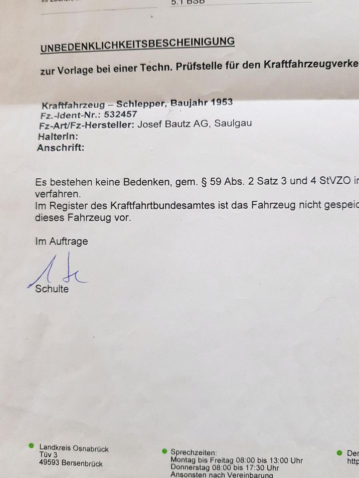 Bautz AS120 mit Hydraulik sehr selten. in Bad Oldesloe