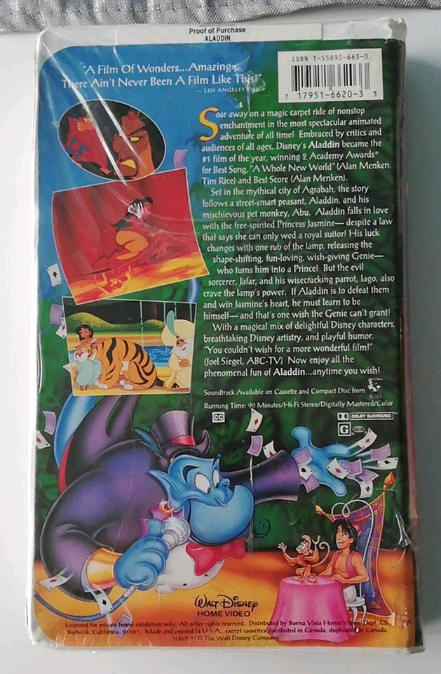 VHS Aladdin Black Diamond Edition( Englische Fassung ) in Hessen - Linden |  Filme & DVDs gebraucht kaufen | eBay Kleinanzeigen ist jetzt Kleinanzeigen