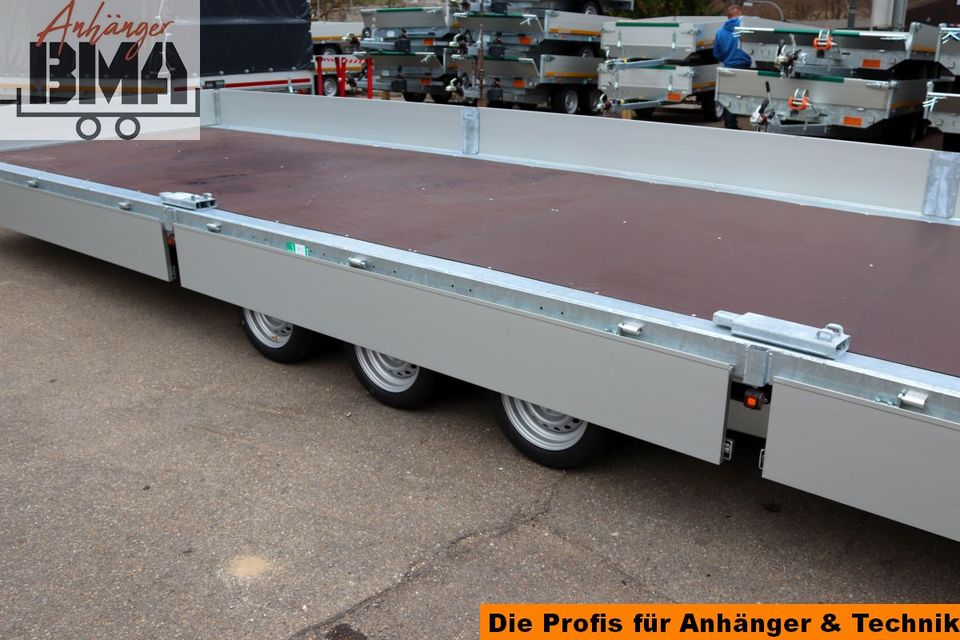 EDUARD MEGA Hochlader Anhänger 3-Achser 856x220x30 3500kg in Mühlhausen im Täle