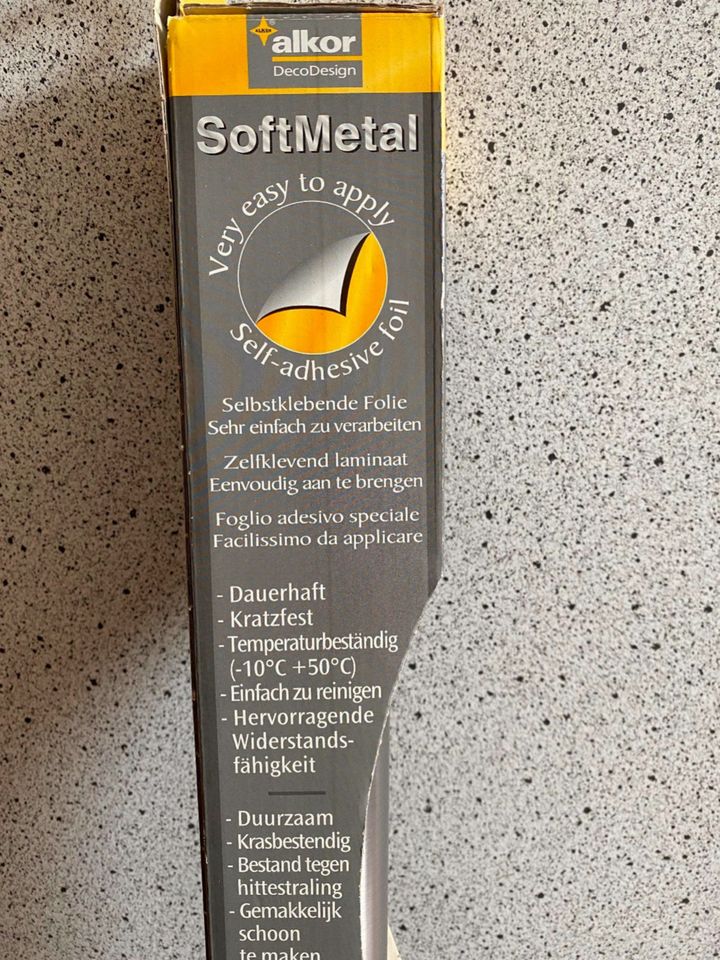 ❤ Dekorfolie ❤ Softmetal silber ❤ 220 x 67,5 cm in Plauen