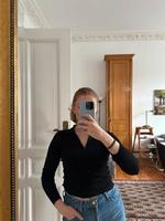 Mango langarm shirt schwarz v ausschnitt Berlin - Charlottenburg Vorschau
