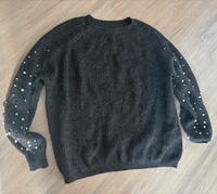 Schöner Pullover mit Perlen Winter Herbst Grau Strickpullover Dresden - Striesen-Ost Vorschau