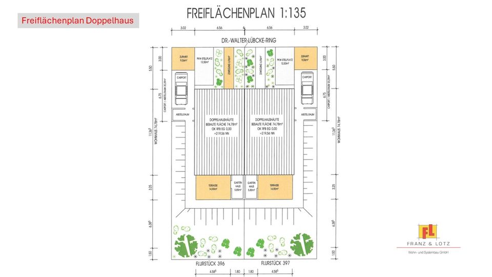 Provisionsfrei: Neubau Doppelhaushälfte im Bauhausstil inkl. Grundstück in Allendorf