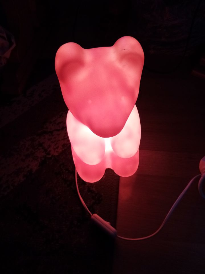 Gummibär Teddybär Lampe Licht orange in Kelheim