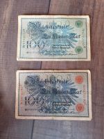 2 X Schöne 100 Mark Banknote aus dem Deutschen Reich von 1908 Bayern - Gemünden a. Main Vorschau