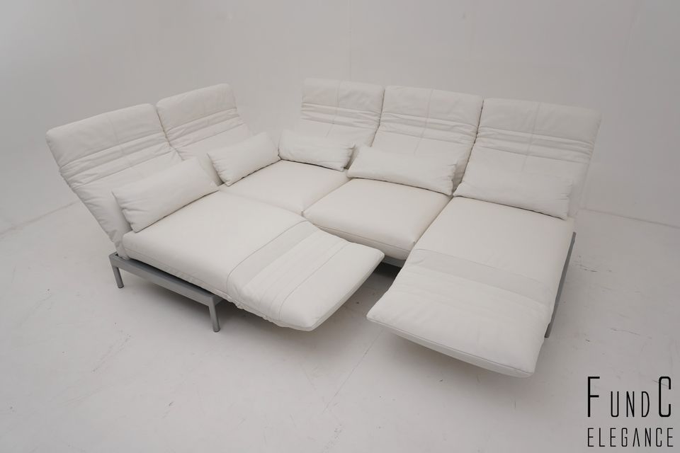 Rolf Benz Plura 380 Relaxsofa Couch Sofa Ecksofa Leder weiss in Unna