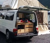 T4 Camper-Möbel: Bett und Heck-Schubladenschrank Rheinland-Pfalz - Emmelshausen Vorschau