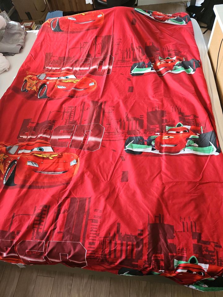 Lightning McQueen Cars Mikrofaser Bettwäsche  135x200cm und 80x80 in München