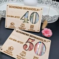 Geldgeschenk Holz Geldscheingeschenk Gravur 50 60 70 Jahre Thüringen - Bad Liebenstein Vorschau