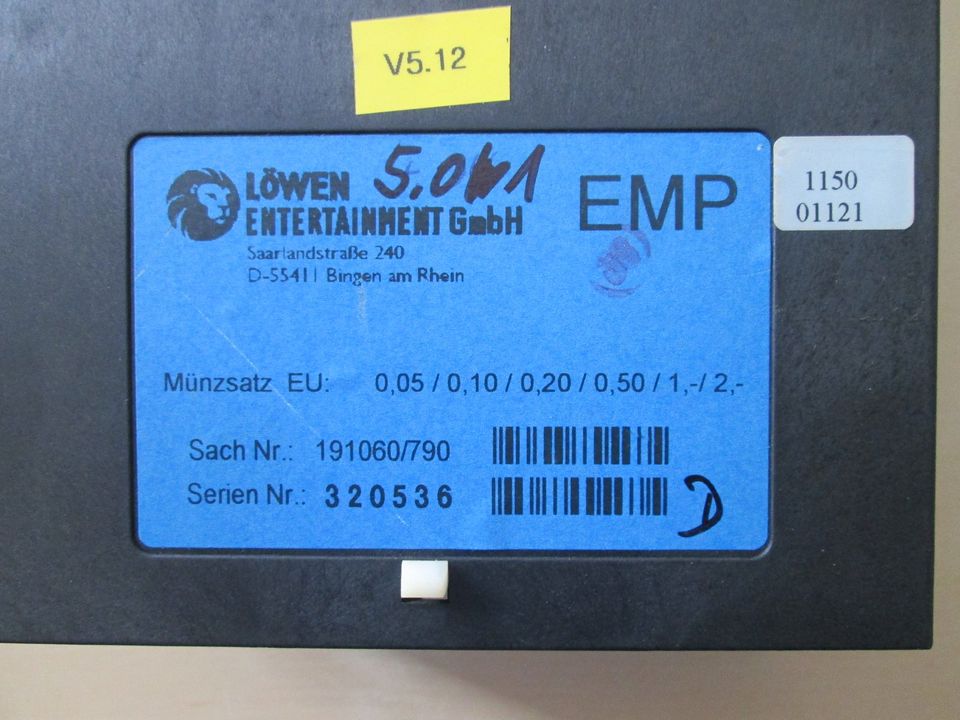 SUCHE funktionsfähigen Münzprüfer NSM Löwen EMP Geldspielautomate in Heemsen