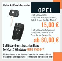 Opel-Schlüsselservice in Bayreuth – Schlüssel kopieren/nachmachen Bayern - Bayreuth Vorschau