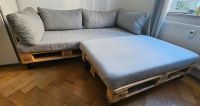 Graues Palettensofa / Schlafsofa / Couch auf Gummirollen Neuhausen-Nymphenburg - Neuhausen Vorschau