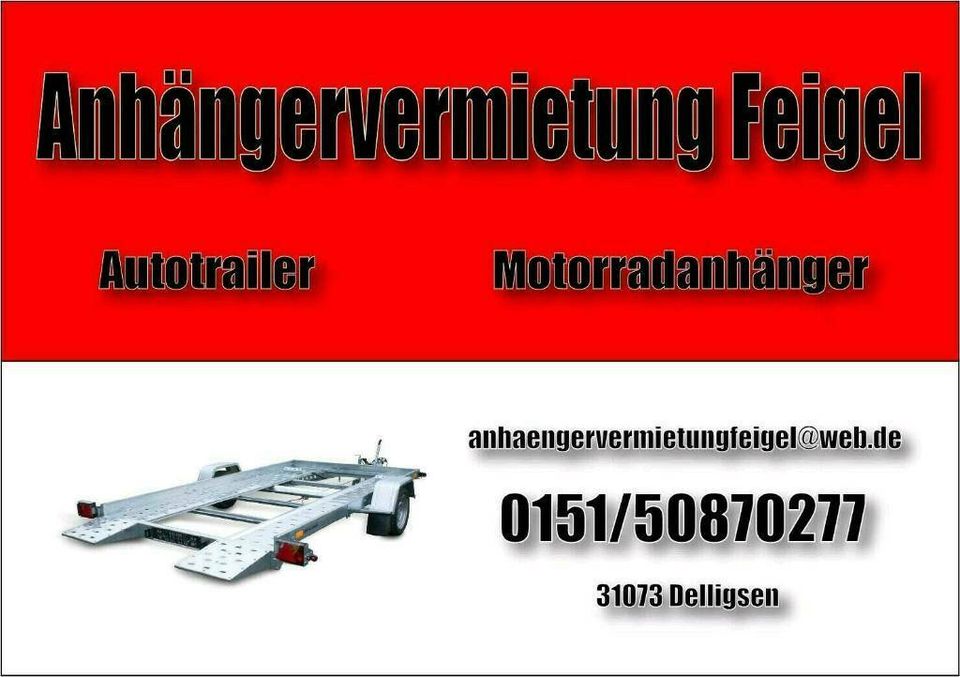 Vermiete Motorradanhänger Motorradtrailer Mopeds Motorräder Klein in Delligsen