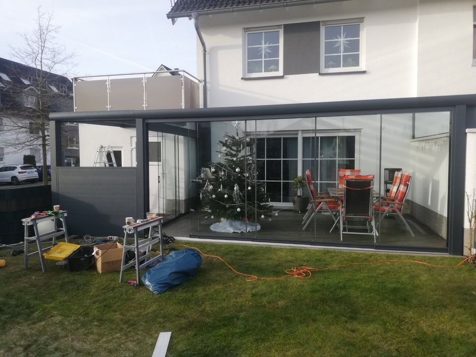 Terrassenüberdachung VSG Glass Breite 5 Meter - Tiefe 4 Meter in Hilden