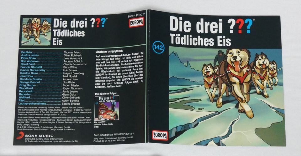 Die drei ??? Fragezeichen (Europa) - 142 - Tödliches Eis - CD/dt. in Bamberg