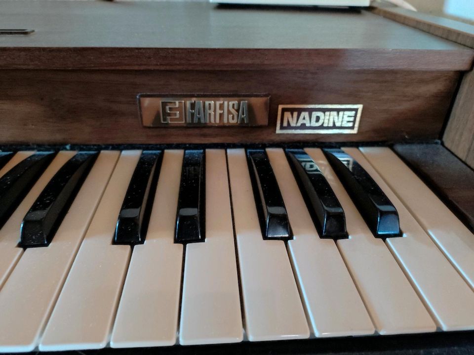 Heimorgel Musikinstrument Farfisa (Orgel, Klavier) in Rot an der Rot