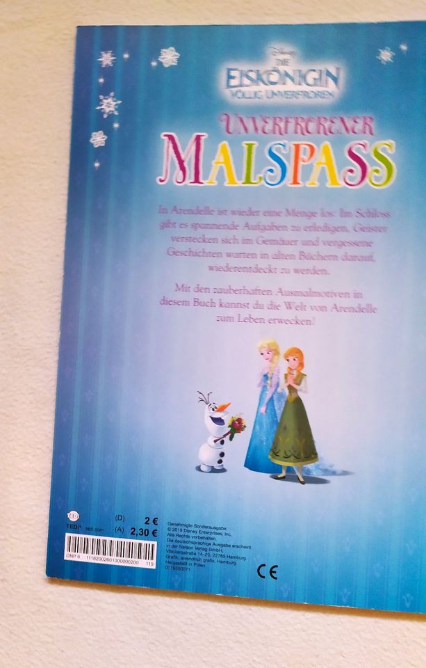 neu Vorschulbuch+Malbuch/Malspass 3-6 Jahre+Malspass Eiskönigin in Dresden