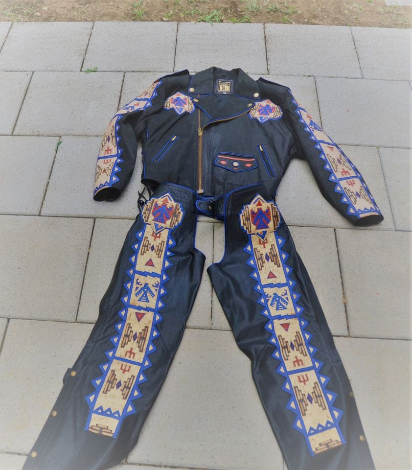 21. EB High End Leather Kombi( Echtlederjacke + Echtleder Chaps ) in Niederstetten