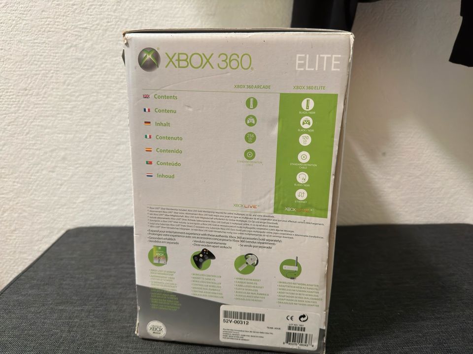 Xbox 360 Elite mit Controller, Headset, Spielen und OVP in Ibbenbüren