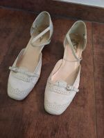 Wie neu!!! Tolle weiß beige Schuhe mit Absatz, z.B. für Hochzeit Nordrhein-Westfalen - Greven Vorschau