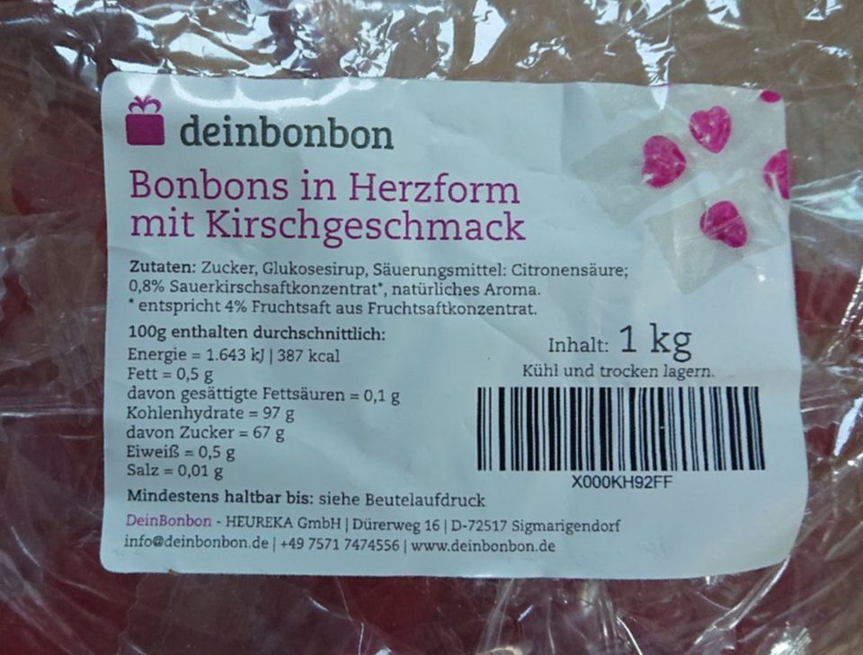 Bonbons für Candybar oder Pinata zur Hochzeit in Rodalben