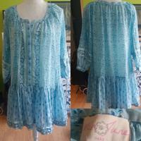 Miss June Tunika Kleid mit Pailletten hellblau Onesize Bayern - Rosenheim Vorschau