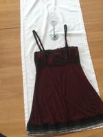 Nachthemd,Babydoll,Negligee,Spitze,Schleife,Tüll,rot-schwarz Hessen - Schaafheim Vorschau
