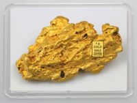 Valcambi 1 Gramm Gr. 999.9 Goldbarren Gold Goldnugget in Motivbox Niedersachsen - Fürstenau Vorschau