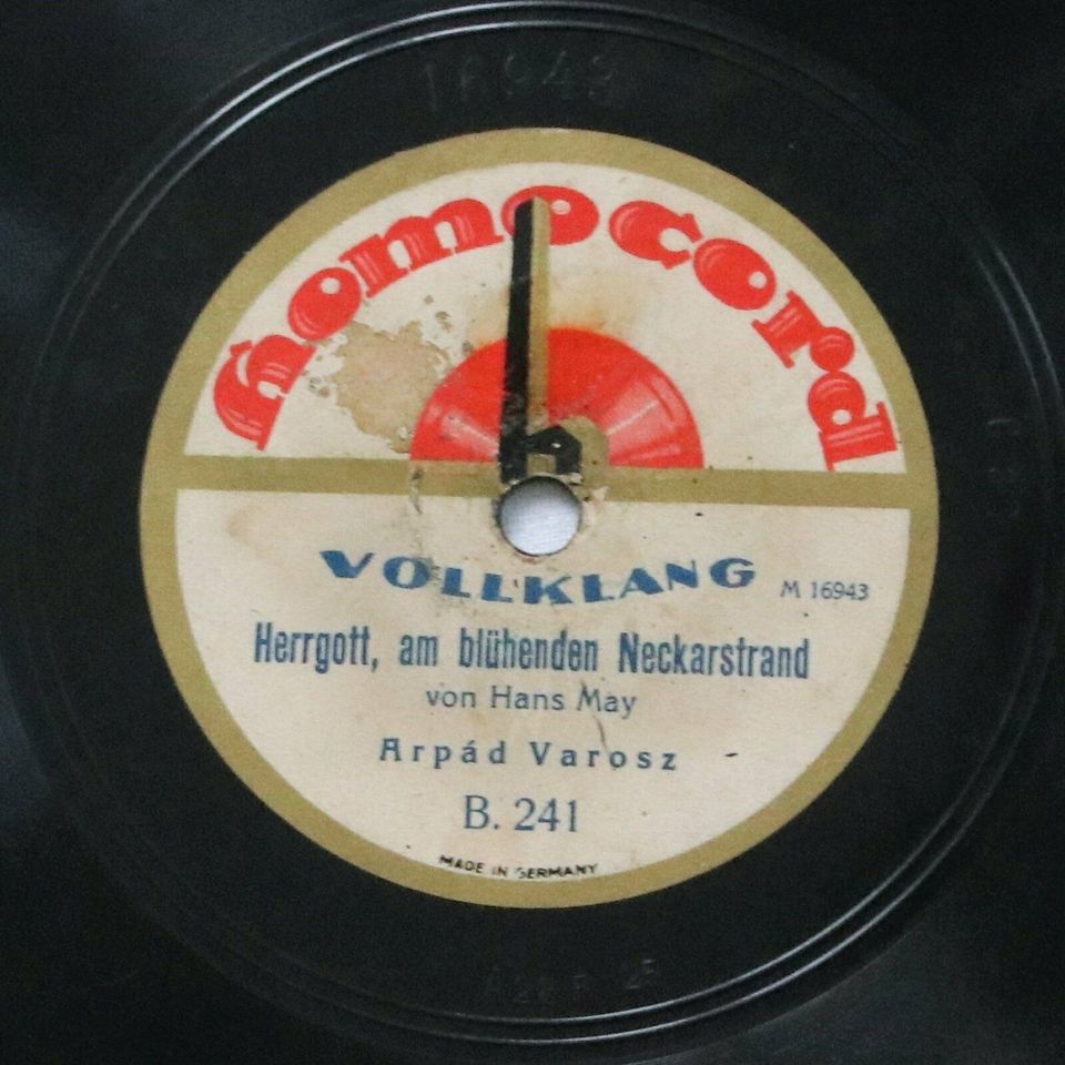 Schellackplatte, homocord, Herrgott am blühenden Neckarstrand in Wedel