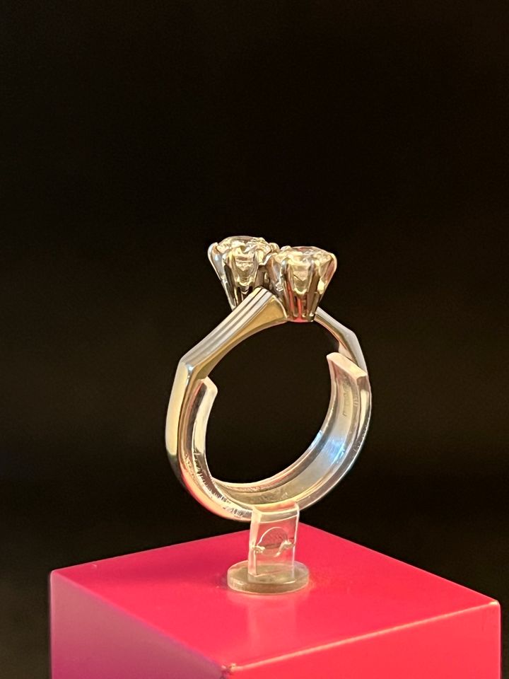 Brillant Diamant Ring ca 0,87 ct. in 14k Gold 585 Weißgold Fjv in Essen