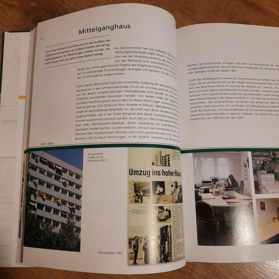 Buch einer Wohnungsbaugenossenschaft in Berlin