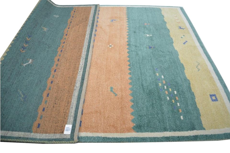 N4020 Handgeknüpfter Perser Teppich Gabbeh Loribaft Wolle Grün in Sarzbüttel