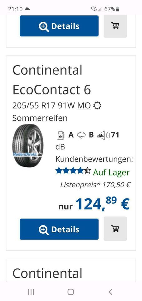 Reifen 205/55 R17 Sommer 17 Zoll in Kyritz